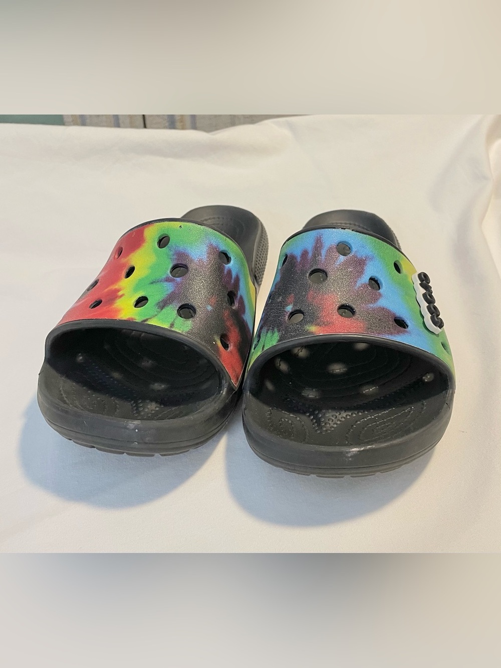 CROCS Classic Slide Womens 8 Mens 6 - Tie Dye/Multicolor/Comfort/Slip~On